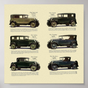 Poster Annonce automobile 1928 vintage