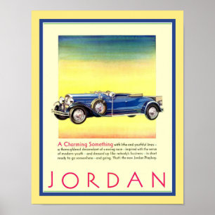 Poster Annonce automobile vintage "Jordanie"