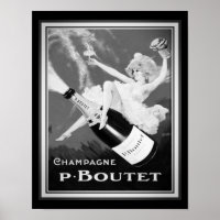 Annonce champagne "P. Boutet" Vintage des années 1