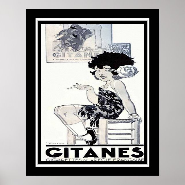 Poster Annonce de cigarettes Gitanes France 1934 (Devant)