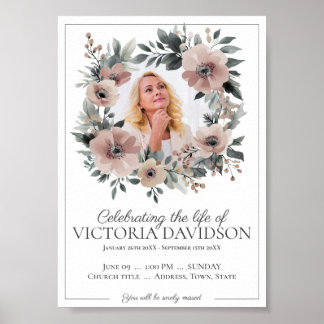 Poster Annonce de décès numérique à télécharger instantan