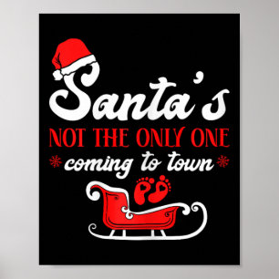Poster Annonce de grossesse de Noël au Père Noël