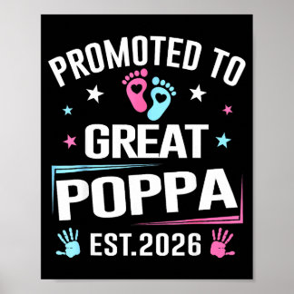 Poster Annonce de grossesse Promu Grand Papa Est 2026