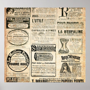 Poster Annonce de journal français 1897