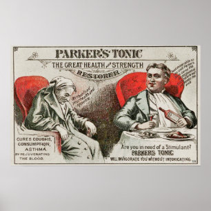 Poster Annonce de la technologie Tonic Medicine de vintag