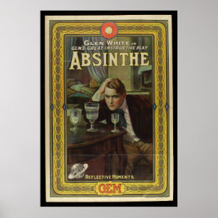 Poster Annonce de lecture vintage d'Absinthe