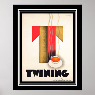 Poster Annonce de thé Twining en 1930 par Charles Loupot