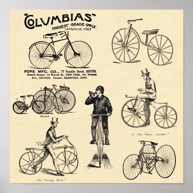 Poster Annonce de vélo vintage Columbia (Devant)