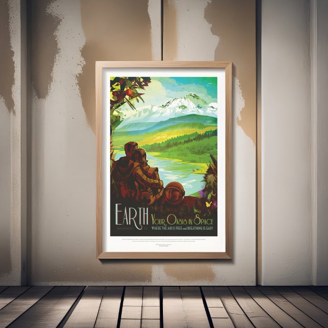 Poster Annonce de voyage Sci-Fi, Planet Earth (Créateur téléchargé)