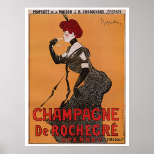 Poster Annonce française de champagne de nouveau vintage