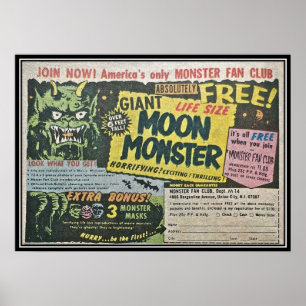 Poster Annonce géante Monster Moon