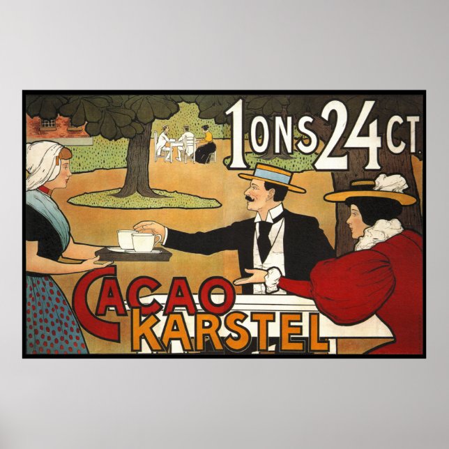 Poster Annonce hollandaise Cacao 1897 (Devant)