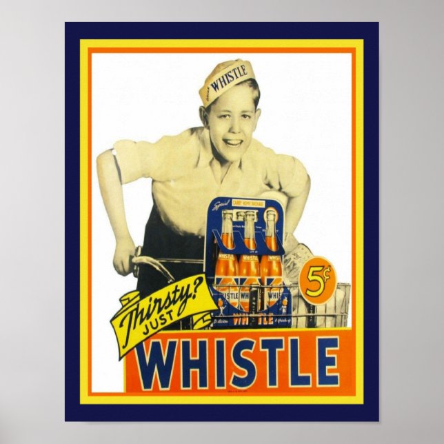 Poster Annonce publicitaire de Whistle Orange Soda Pop de (Devant)