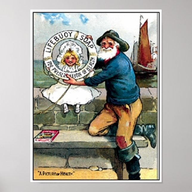 Poster Annonce sur le savon de la vieille voile de Lifebo (Devant)