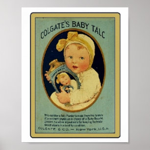 Poster Annonce vintage Colgate Baby Talc