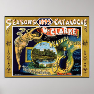 Poster Annonce vintage de cycle de Nouveau d'art