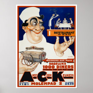 Poster Annonce vintage de la publicité : Restauration de