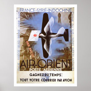 Poster Annonce vintage de l'Orient d'air