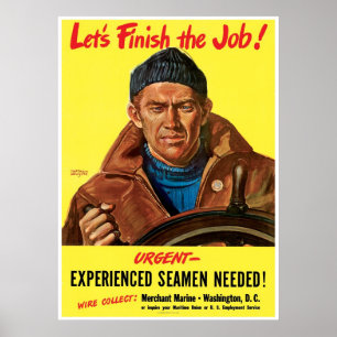 Poster Annonce vintage de marine marchande