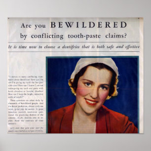 Poster Annonce vintage de pâte dentifrice