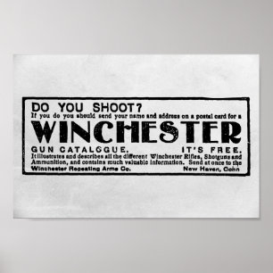 Poster Annonce Vintage de Winchester 1902