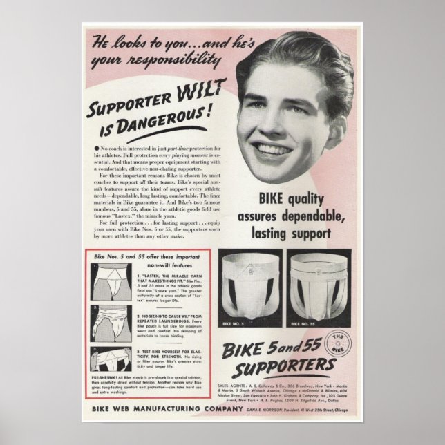 Poster Annonce vintage Jockstrap (Devant)