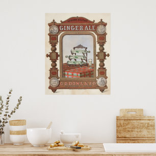 Poster Annonce Vintage Pour Belfast Ginger Ale. 2