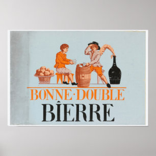 Poster Annonce Vintage pour l'affiche de bière française
