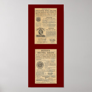 Poster Annonce vintage pour l'affiche salve du Dr Petit