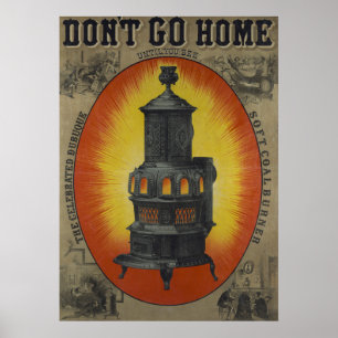 Poster Annonce Vintage Pour Le Brûleur De Charbon Doux Du