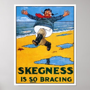 Poster Annonce vintage Skegness - Skegness is so Bracing 