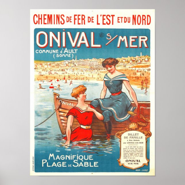 Poster Annonce Vintage voyage (Devant)