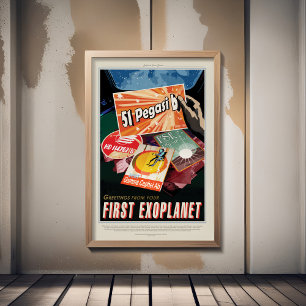 Poster Annonce Voyage Sci-Fi, Planet 51 Pegasi B