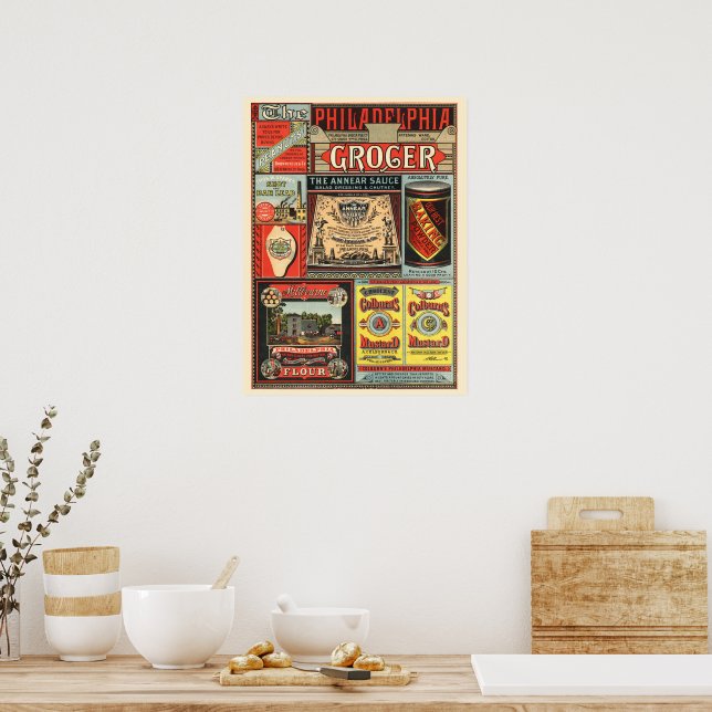 Poster Annonces alimentaires de l'époque victorienne vint (Cuisine)