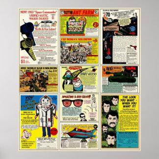 Poster Annonces comiques vintages