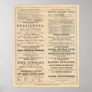 Poster Annonces pour douze sociétés,