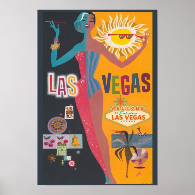 Poster Annonces voyage Las Vegas (Devant)
