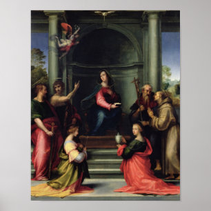 Poster Annonciation avec les saints, 1515