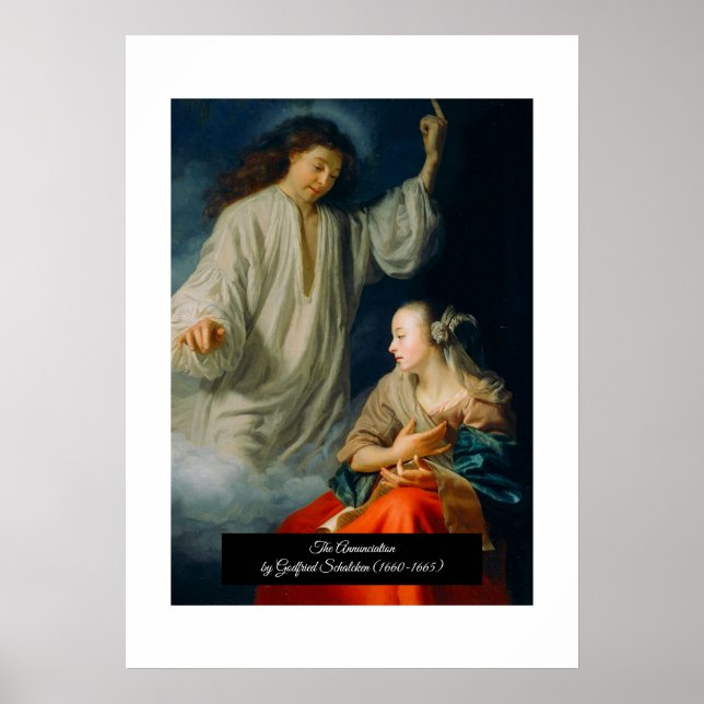 Poster Annonciation de Godfried Schalcken (Devant)