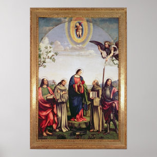 Poster Annonciation et saints, 1500