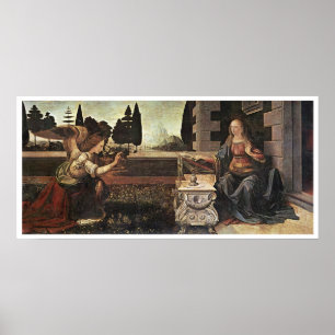 Poster Annonciation, Leonardo da Vinci, 1473