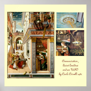 Poster Annonciation ,Saint Emidius et un OVNI