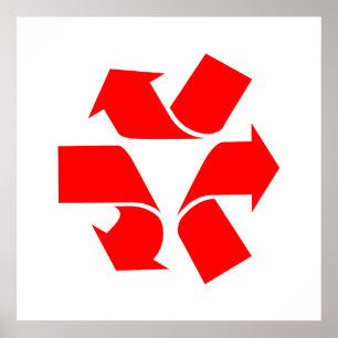 Poster Annuler le recyclage du symbole