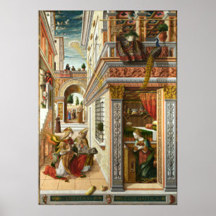 Poster Annunciation ,Saint Emidius and an OVNI