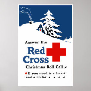 Poster Answer The Red Cross Christmas Roll Call