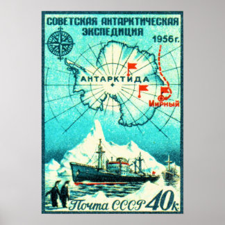 Poster Antarctique 1956
