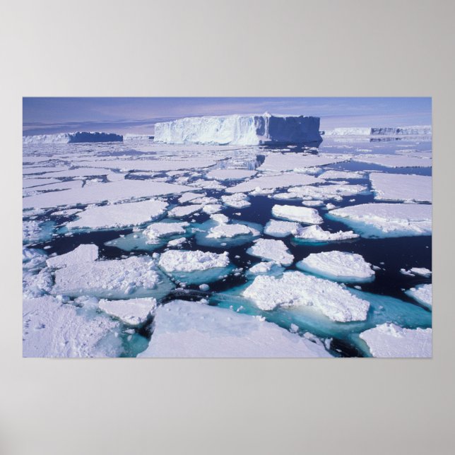 Poster Antarctique, débit de glace. (Devant)