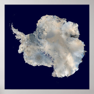 Poster Antarctique (NASA Blue Marble Imagery)