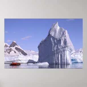 Poster Antarctique, péninsule Antarctique. Zodiak et