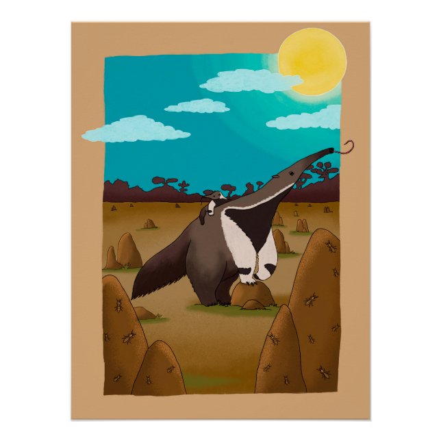 Poster Anteater - Tamanduá (Devant)
